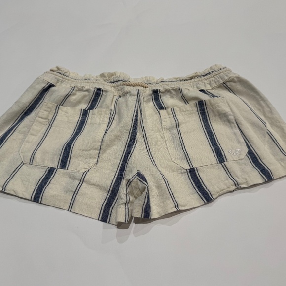 Roxy Blue and White Striped Casual Beach Shorts size M (6-8) - Picture 2 of 5